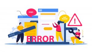 illustration of web recovery of WSOD website error 404