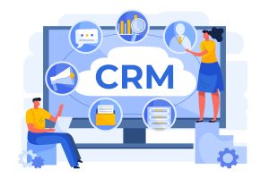 Business CRM system illustration