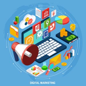 An illustration of digital marketing concept