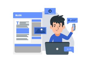 Personal blogger managing his wordpress blog